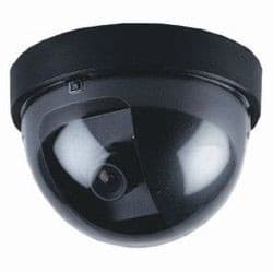Fausse Caméra De Sécurité Avec LED Clignotante - Dummy Caméra Noire - Pack De 1 Avec Autocollant D'avertissement