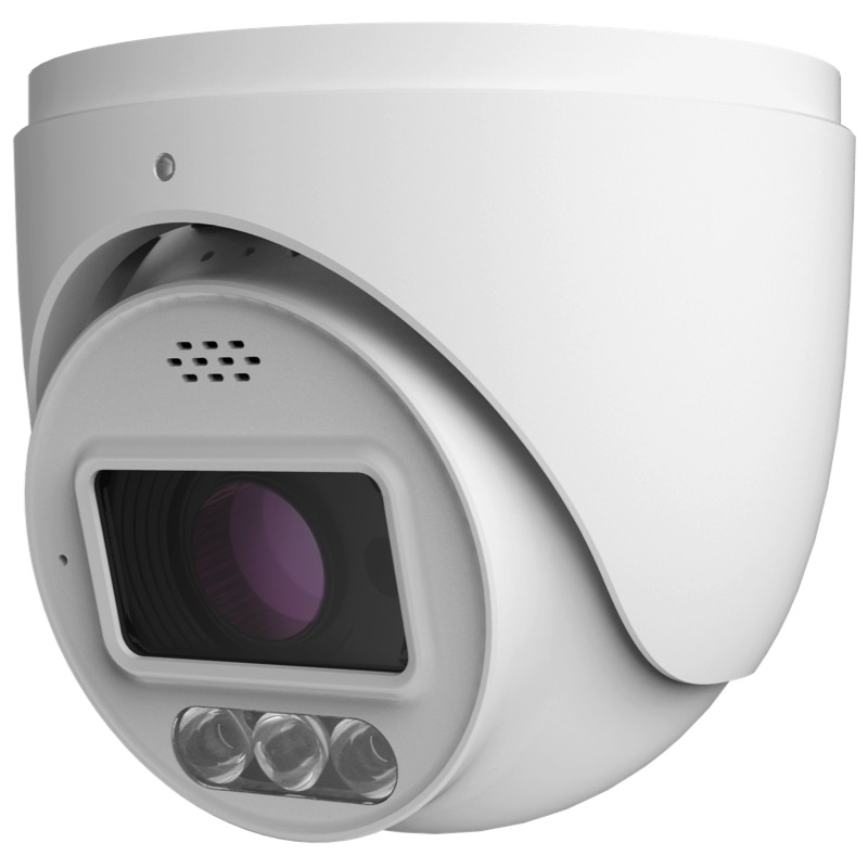 dilute form Clamp Alarm Security Camera, 4mp IP Camera, IR, PoE, Audio Visual Deterrent, Dome