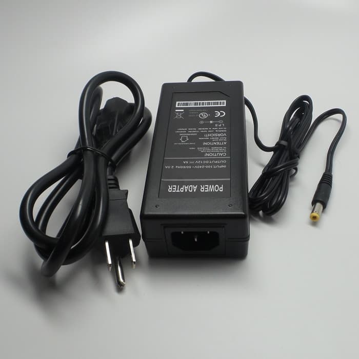CCTV Power Supply 12V DC 5Amp Adapter Plug Transformer input 100-240V 50/60Hz 