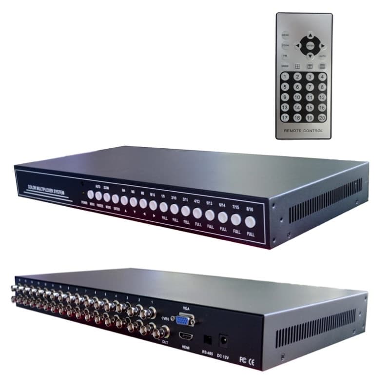 16ch HD CCTV Multiplexer, Analog, AHD, HDCVI, HD-TVI Video Processor