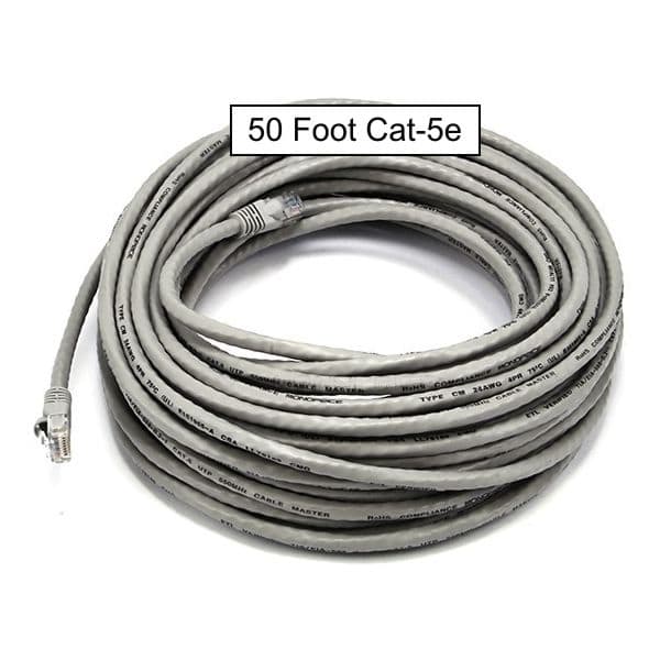 NEW 100FT GRAY CAMERA UTP CAT5E PREMADE CABLE NETWORKING ETHERNET 